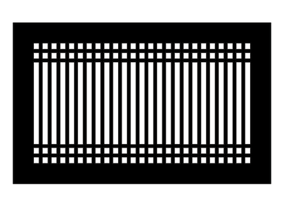 Linear D Metal Grille