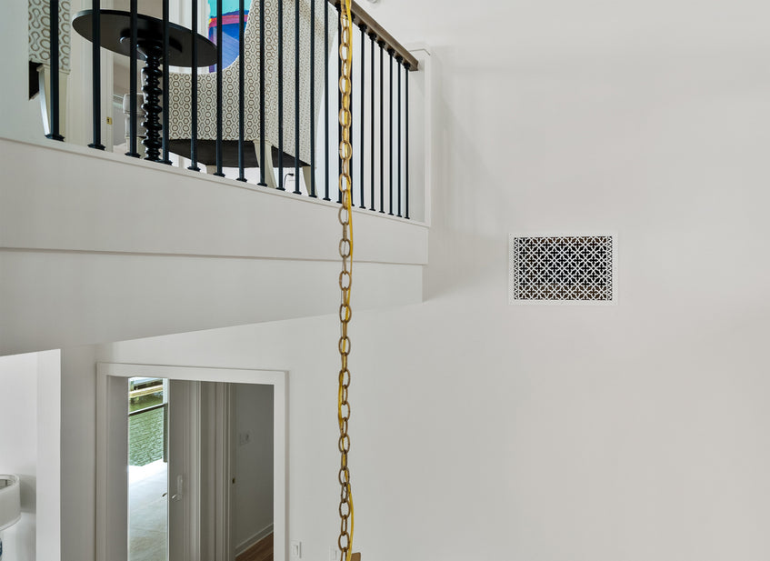white scroll installed on a wall
