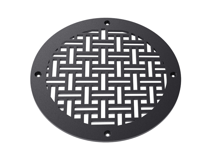 Basketweave Round Metal Grille