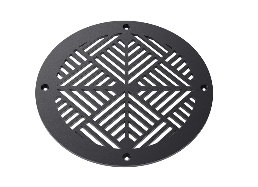 Chevron Round Metal Grille